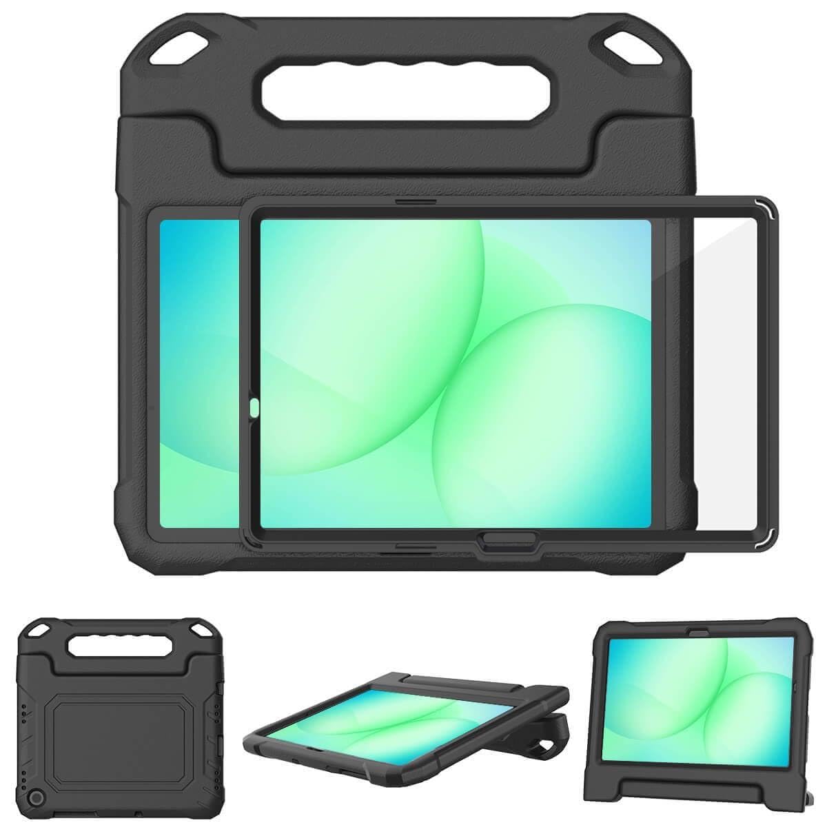 TOEVEK Kids Case for Samsung Galaxy Tab A11 Plus 2025 / A9 Plus 2023 11" Tablet, Built-in Screen Protector, Shockproof Handle Stand Protective Cover for Samsung Galaxy Tab A11+ / A9+ 11 Inch, Black