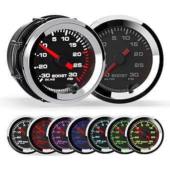 2 52mm Boost Gauge with Sensor Kit Car Meter Boost