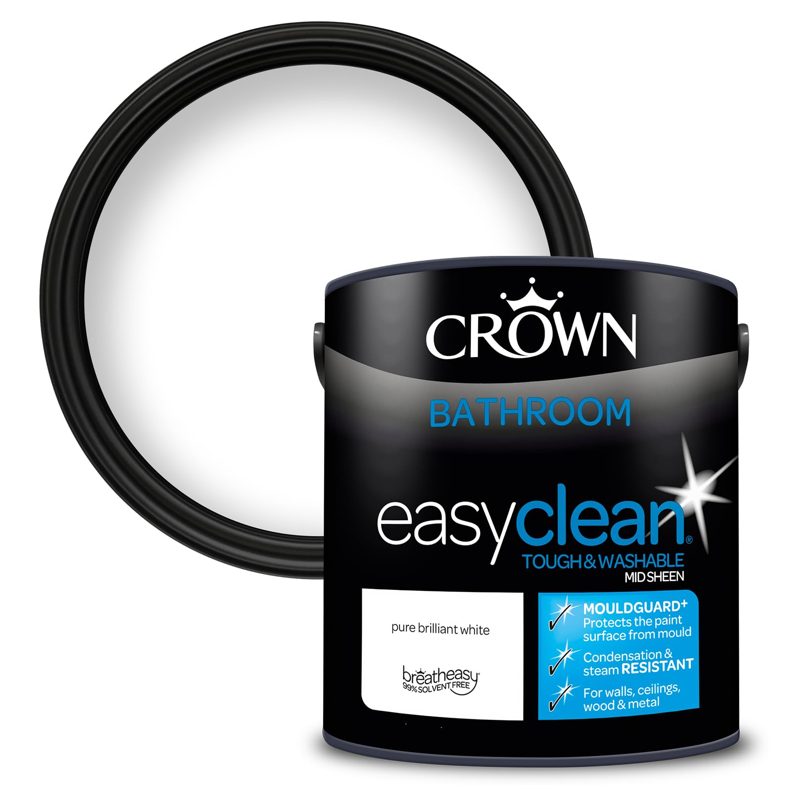 Crown - Easyclean Bathroom Mid Sheen 2.5L - Pbw
