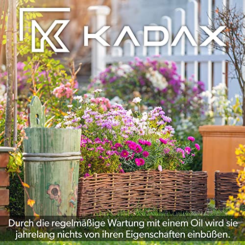 KADAX Palisade aus Weide, natürlicher Weidenzaun, handgemachter Weidenflechtzaun, Gartenzaun für Wegabgrenzung und Beete, Zaun Rasenkante (10 Stück 120x40cm)