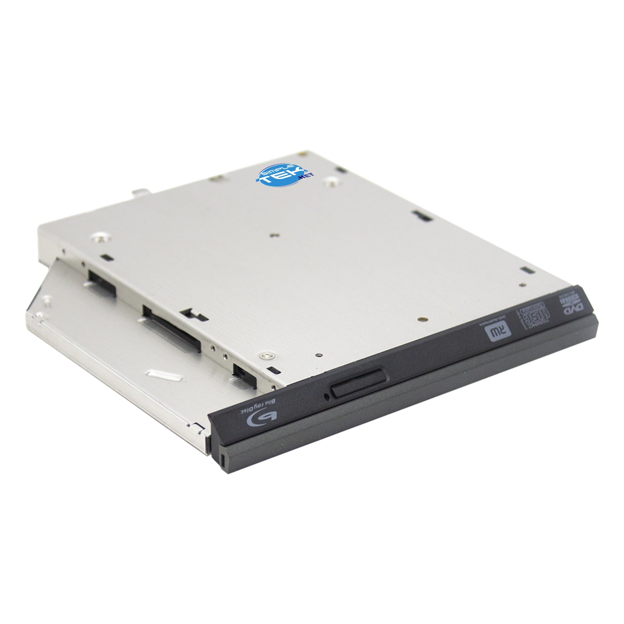 SIMPLETEK - Masterizzatore Blu-ray Interno SATA 12,7mm - Lettore BD/DVD/CD - Compatibile con HP EliteBook 8560w - Mascherina Inclusa e Sostituibile