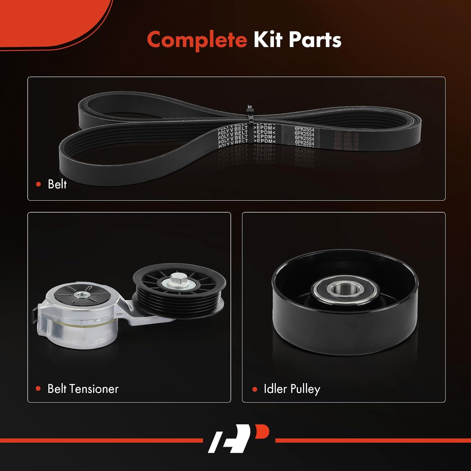 A-Premium Engine Serpentine Belt Drive Kit Compatible with Chevrolet & GMC Cars - C2500, C2500 Suburban, C3500, C3500HD, K2500, K2500 Suburban, K3500, 1994-1995 - 7.4L