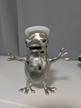 細見 博子 コンテンポラリーアート　蝶々をつかもうとする 蛙 細見博子]雫の蛙（b） | gallery maruyama stitch