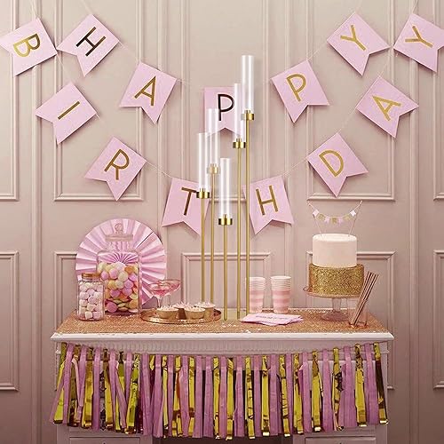 Miniatura 2 de Candelabro de 5 brazos con pantalla acrílica, juego de 4 candelabros dorados para mesa de boda, fiesta de cumpleaños, decoración del hogar, 39.4