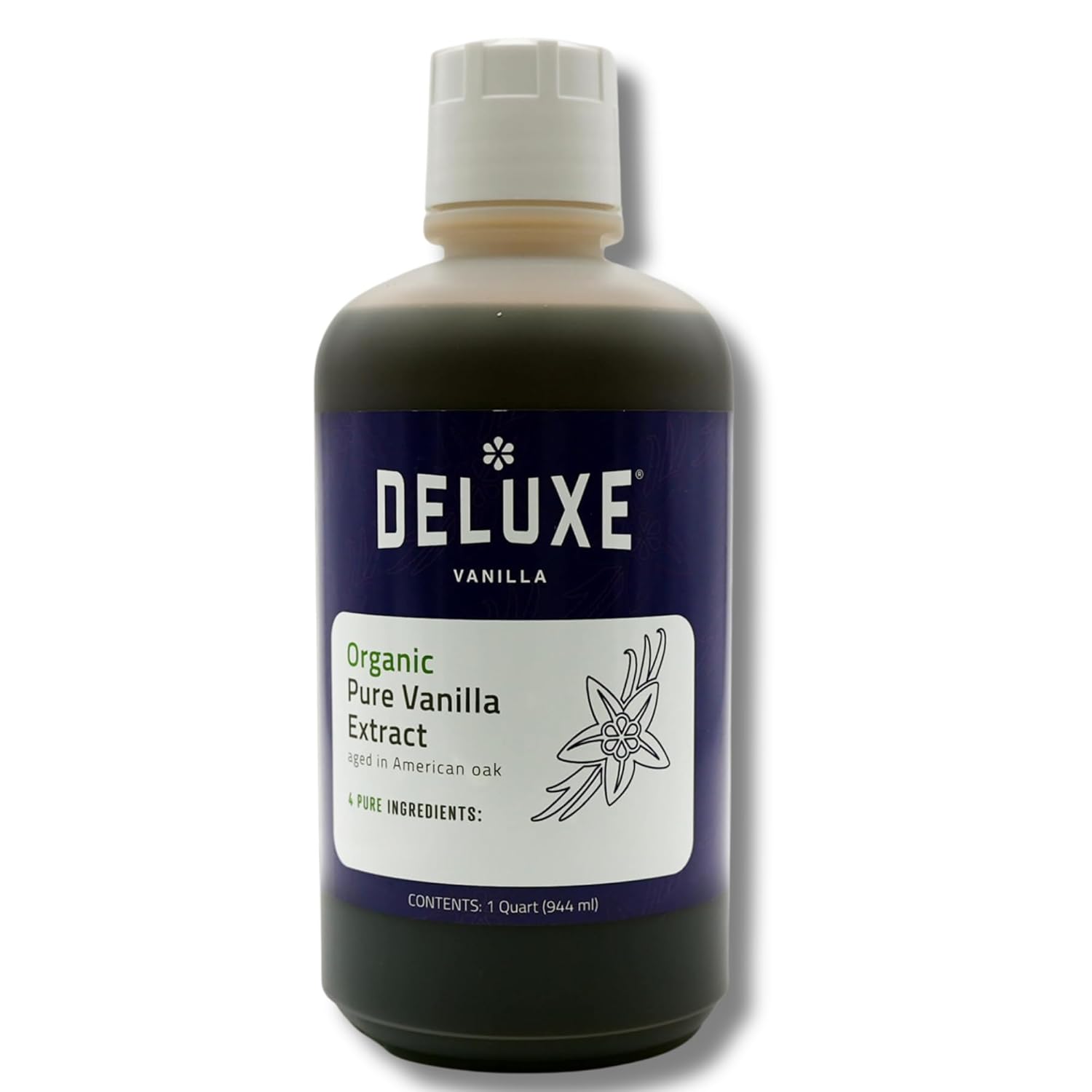 Organic Pure Vanilla Extract 32 oz Quart