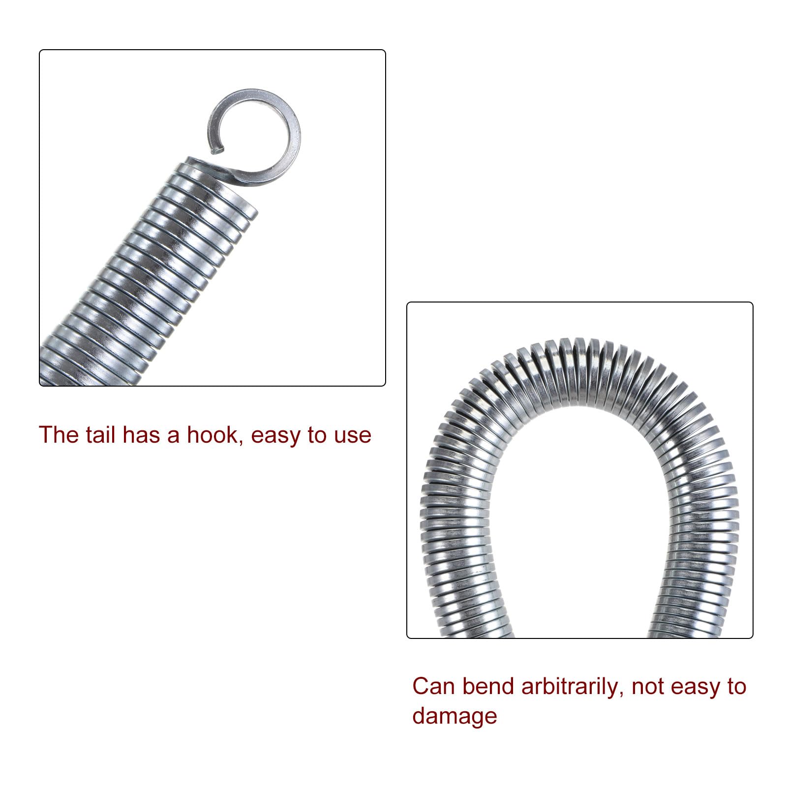 HARFINGTON 2 resortes de flexión de tubos de PVC de 21,5 mm OD 550 mm de largo, chapado en zinc, doblador de tubos de PVC para dispositivos de flexión de tuberías de PVC en el hogar, hidroeléctrica,