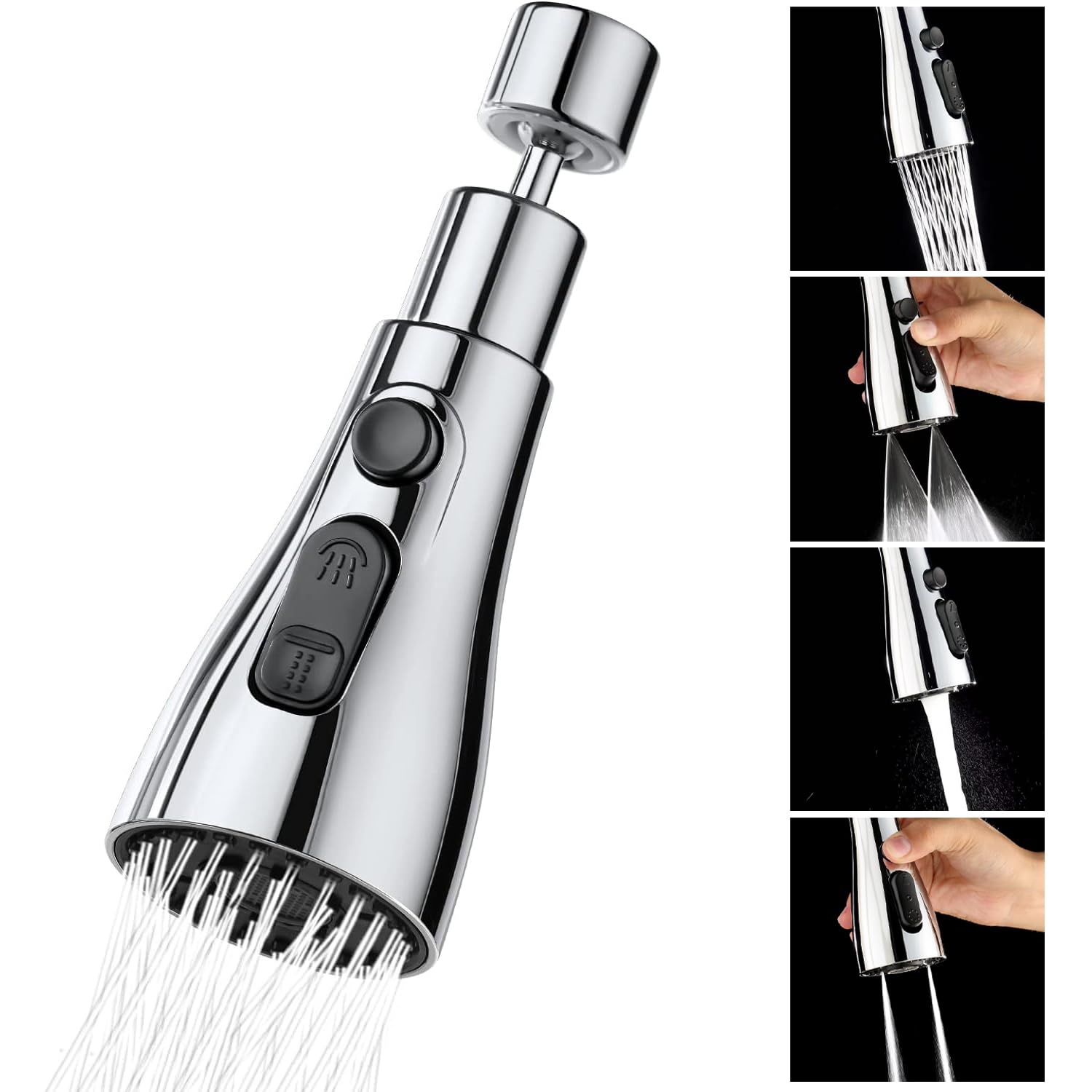 ALTON, ALD830, ABS, 4-Function, Tap Extender for Kitchen Sink | 360 Degree Rotation | Kitchen Faucet Sprayer | Fits F22, M24 mm taps and Pull-Down Sprayer (B0CTZHQ9BT) Amazon Price History, Amazon Price Tracker