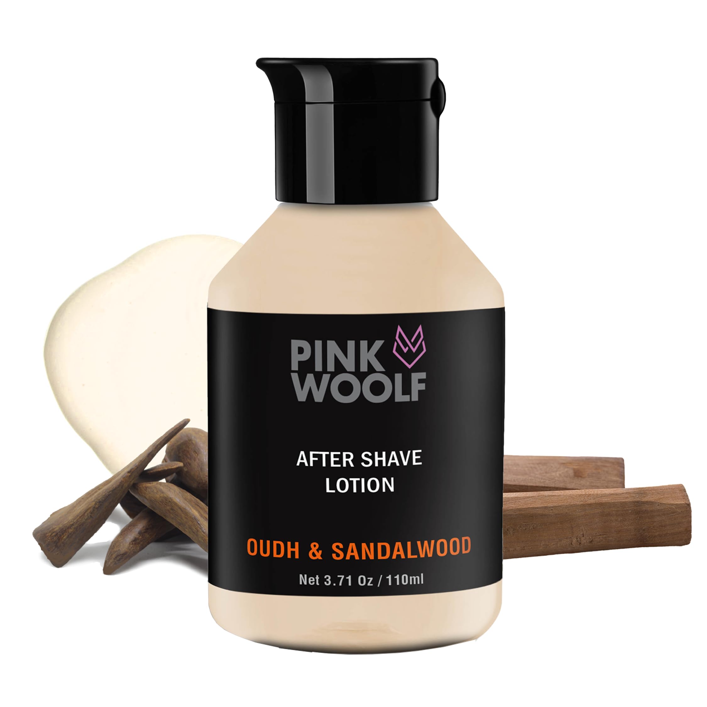 After Shave Balm for Men | Alcohol Free Post Shave Treatment with Oudh & Sandalwood | Cools & Soothes Face | Normal to Sensitive Skin | 110 ml-Beige