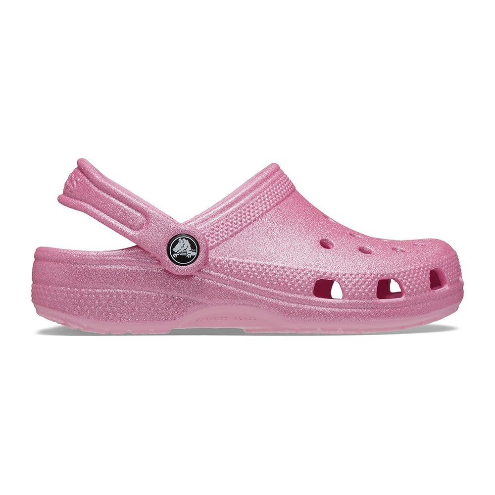 Crocs Unisex Niño Classic Glitter Clog K Zueco, Pink Tweed Glitter, 33/34 EU