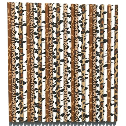 125 pcs Pitillos de Papel con Estampado Safari miniatura 6