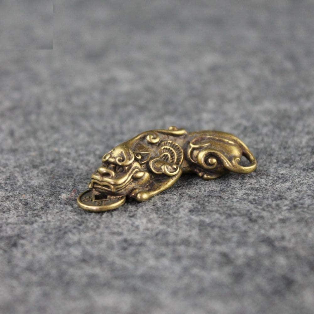 Sculpture Copper Beast Brave Troops Miniature Figurines Ornaments Brass Lucky Animal Desktop Decorations