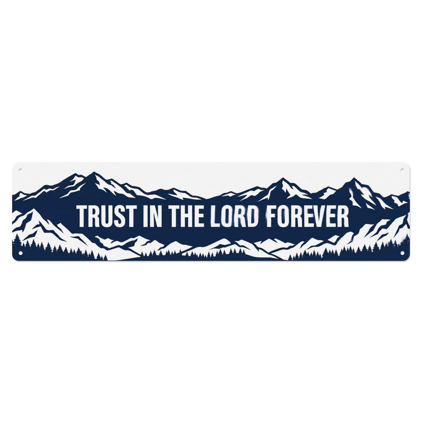 Fyrn Style Trust Lord Forever Blessed Positive Quote Metal Tin Sign