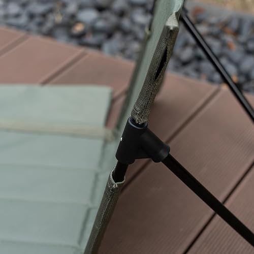 Miniatura 8 de Respaldo de camping plegable extragrande con portavasos, silla grande portátil ligera para exteriores, para playa, parque, césped y viajes, marco de