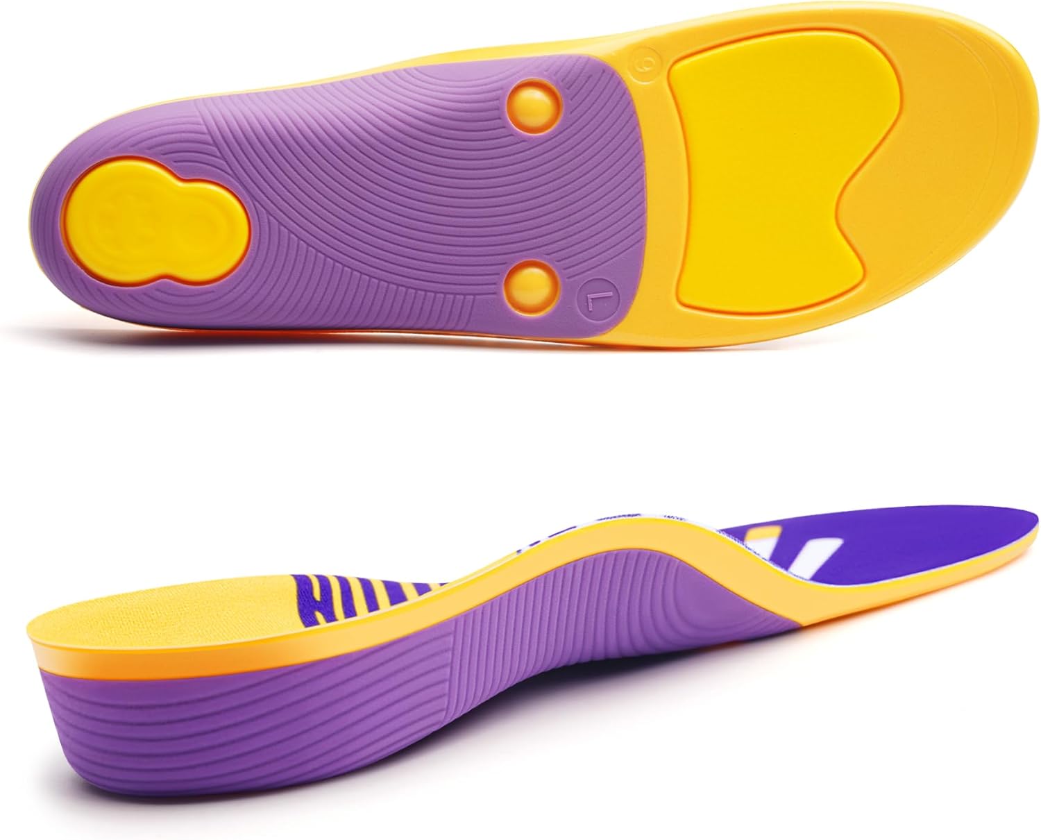 IFITNA Plantar Fasciitis Relief Metatarsal Pain Arch Support Inserts Orthotics Flat Feet Gel Insoles Men Women Standing All Day Heel Pad Cushion,Work Boots Shoe Insole, Size 9