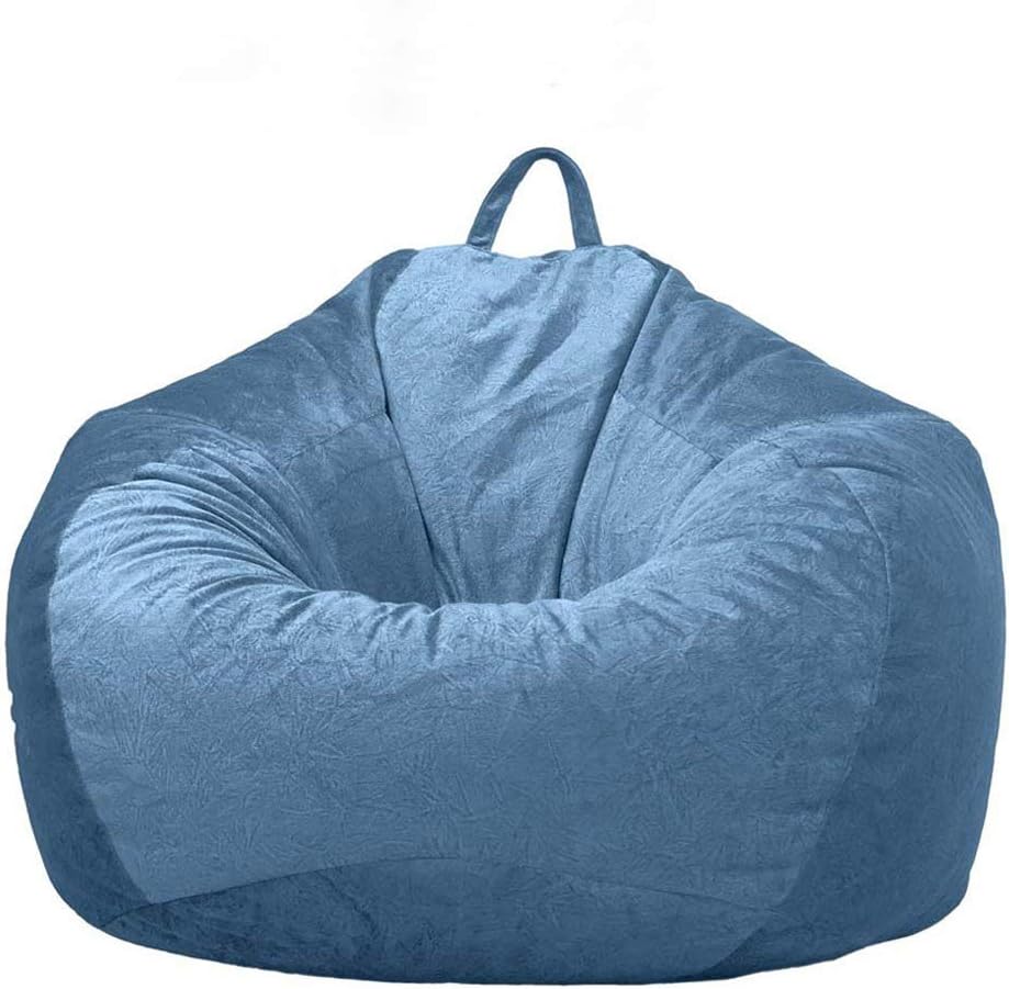 Velvet Covers for Bean Bag Sofa Chair Without Filling Lounger Seat Bean Bags Puff Couch Home Living Room Lazy Sofa Covers S/M/L(D,90)