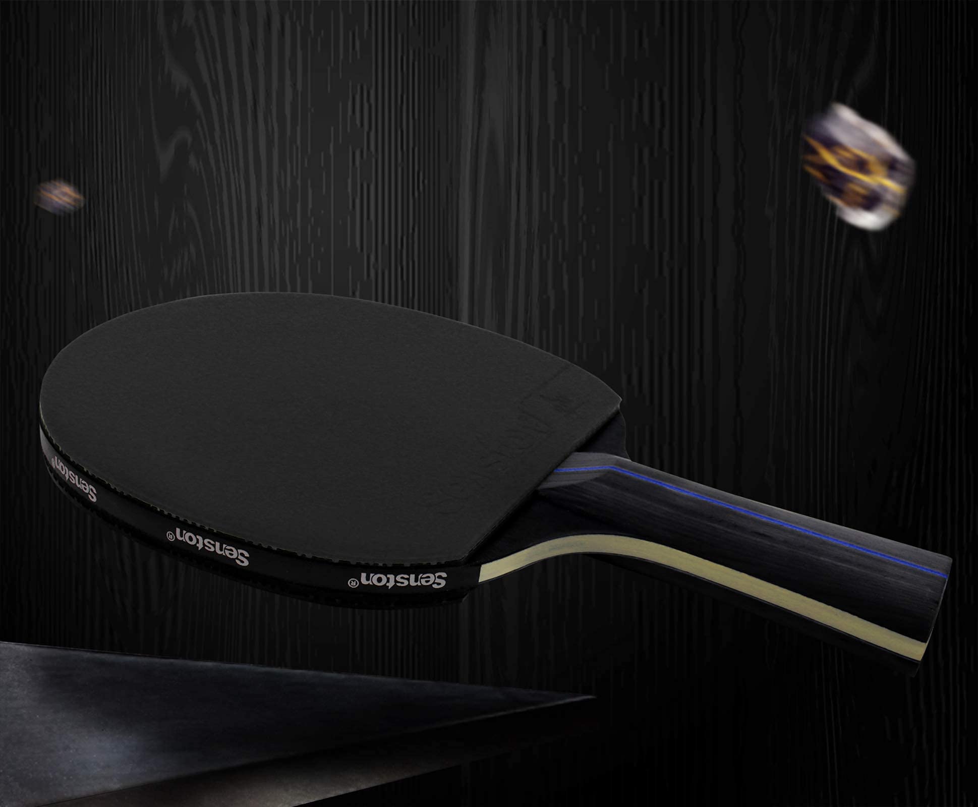 Senston Raquette ping Pong Professionnel, balles de ping-Pong, 2 Raquettes de Tennis de Table et 3 balles