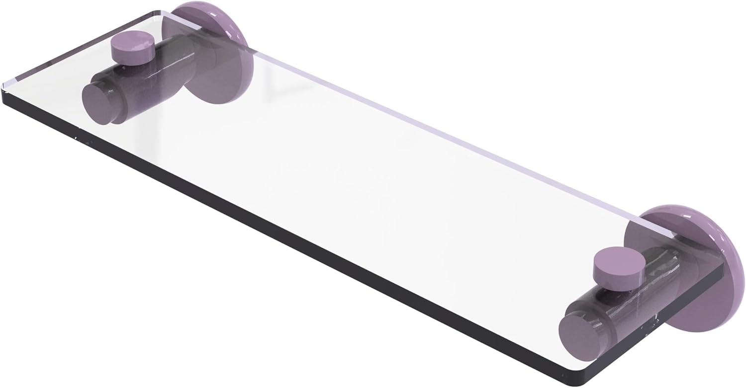 Allied Brass TR-1/22-GYM Tribecca Collection 22 Inch Glass Vanity Beveled Edges Shelf, Matte Gray