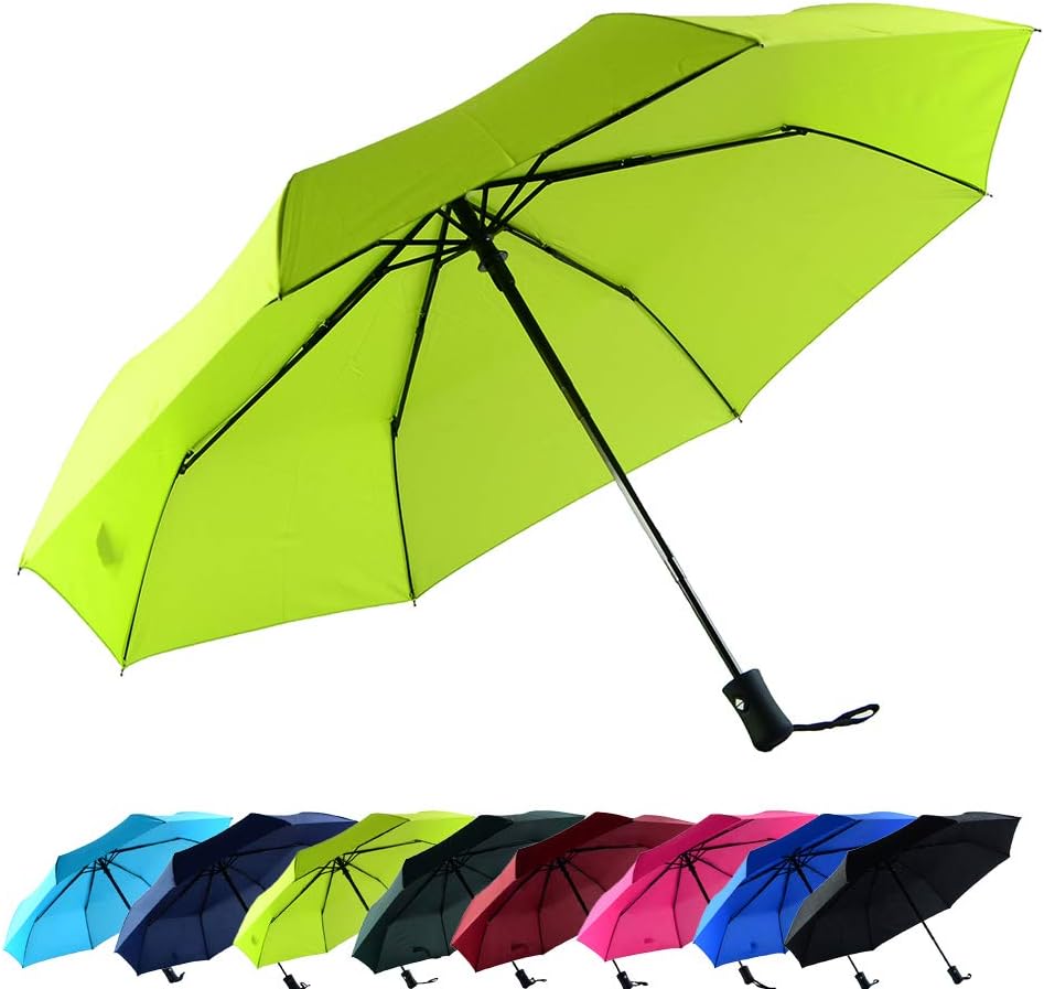 Automatic Compact Lightweight Travel Umbrella, Waterproof & Windproof One Hand Golf Umbrella