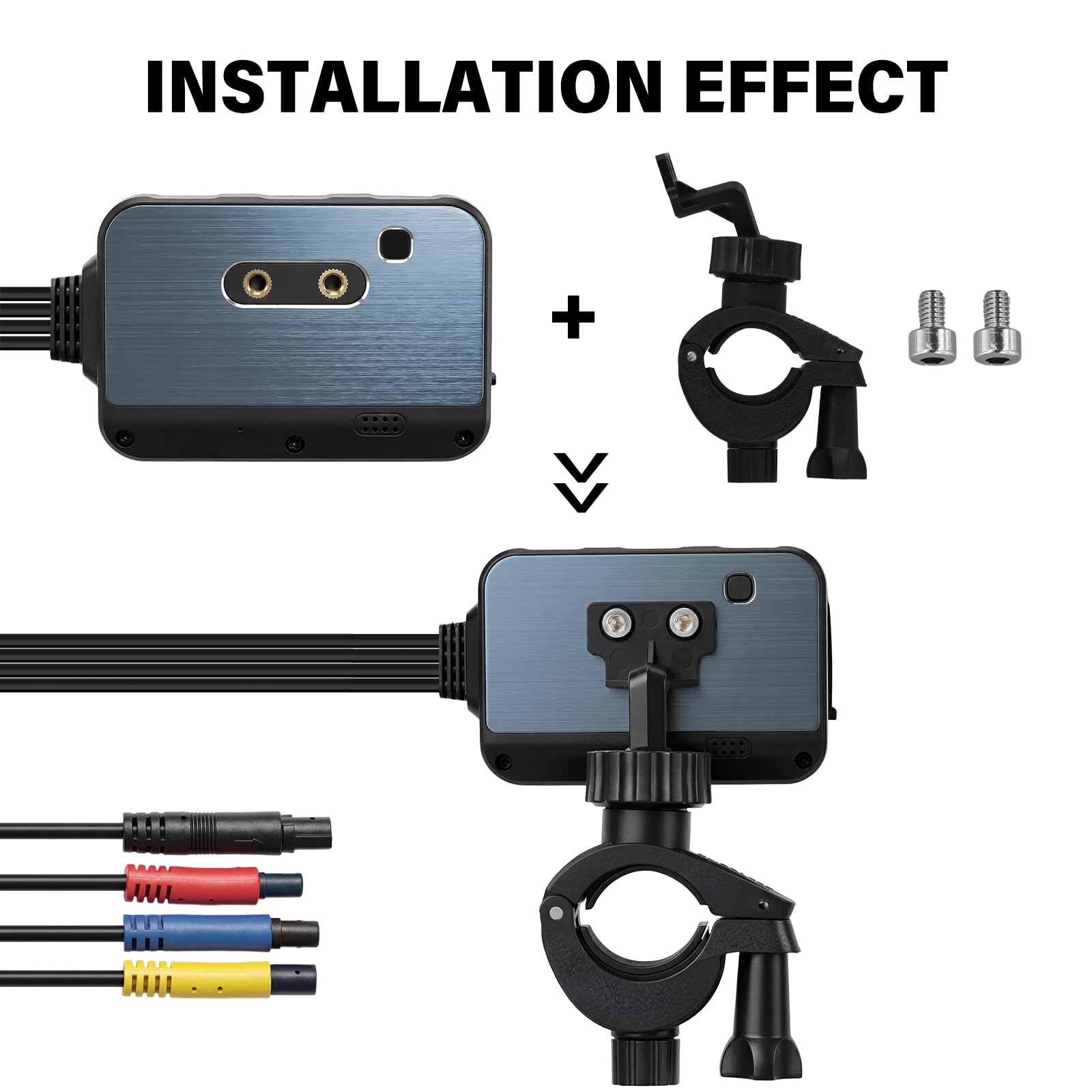 SIXWIN 1080P Dashcam para Moto Delantera y Trasera – Cámara Doble IP67 Impermeable, 2" HD con G-Sensor, Grabación en Bucle y Gran Angular – para Motocicletas, Motorsport, UTV y ATV