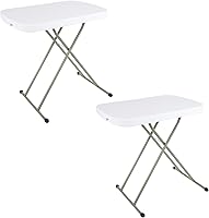 Vista 21 de Lavish Home Mesas plegables portátiles – Escritorio plegable portátil ligero – Mesa de plástico de 6 pies de largo para camping, jugar a las cartas