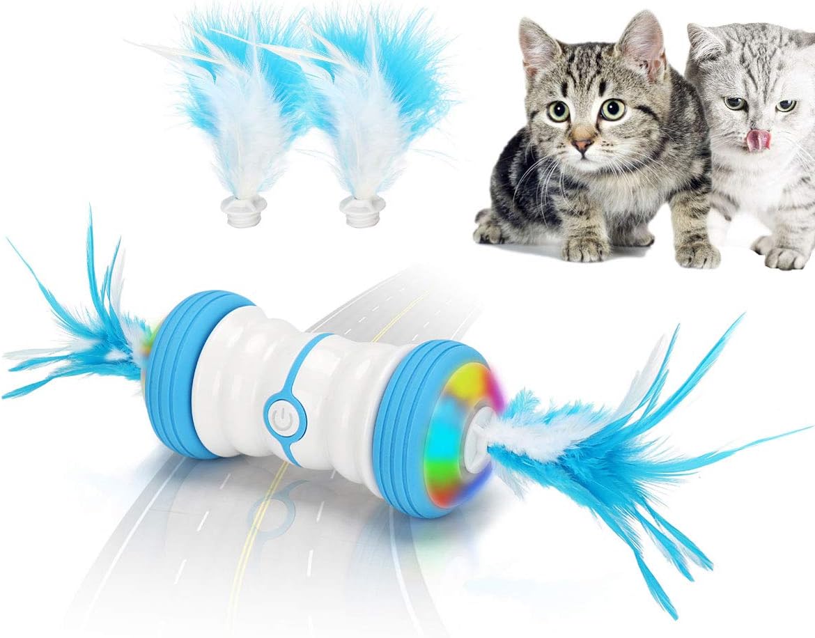 Atpot Cat Toys for Indoor Cats, Interactive Cat Toy,Fast/Slow Model,7 in 1 Smart Automatic Robotic Cat Toy with USB…