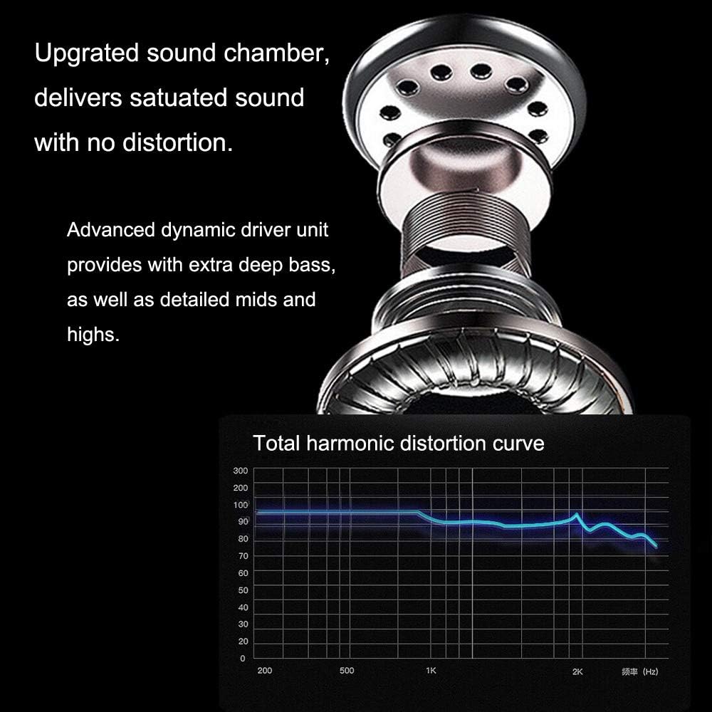Earbuds, KAKOM Noise Isolating 3.5mm Plug Deep Bass Wired Earphones, Ergonomic Super Crystal Clear Sound in-Ear Headphones with Remote Control and Microphone for iPhone, iPad, iPod, Samsung - Red
