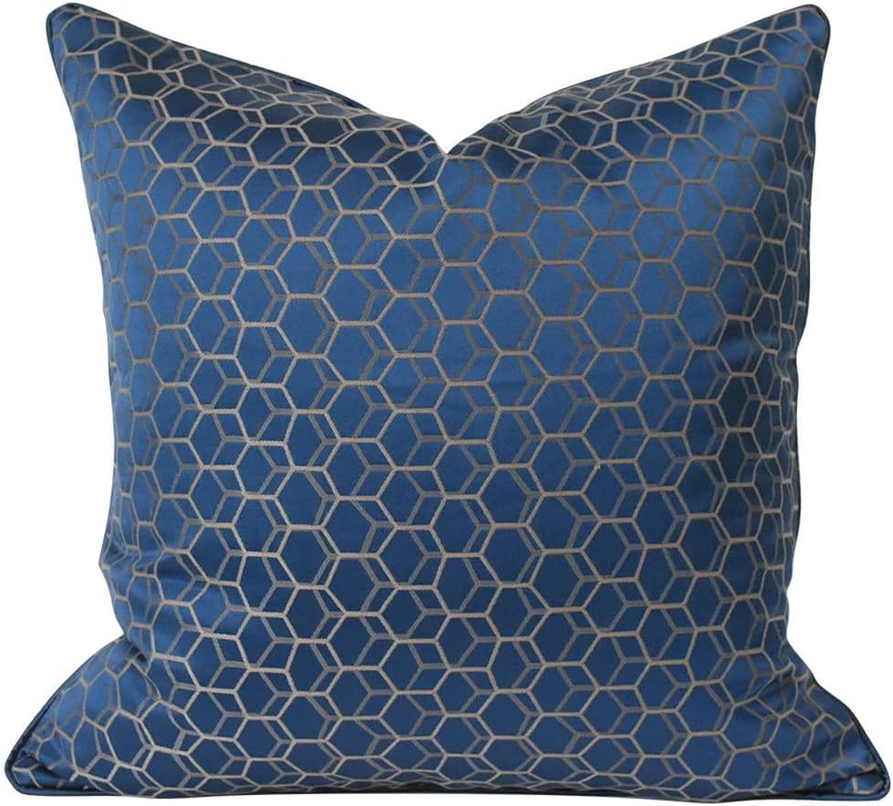 HBJWOV Hotel Model Room Sofa Pillow High Precision Fabric Soft Pack Backpack Geometric Pattern Cushion Cover(45cm*45cm)