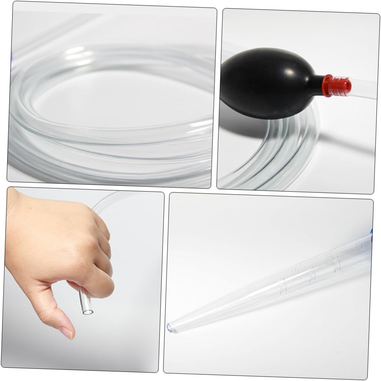 Hemoton Aquarium Faeces Cleaner and Gravel Siphon Tool Set with Long Nozzle Manual Mini Fish Tank Water Changer Efficient Aquarium Gravel Vacuum Cleaner Random Color