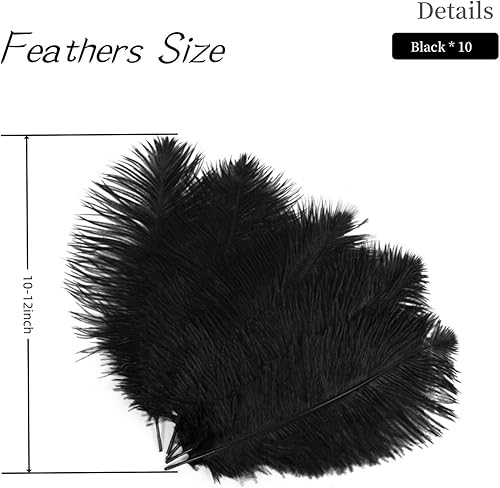 Miniatura 3 de Plumas de avestruz Shekyeon de 10 a12 pulgadas decoración para el hogar manualidades paquete de 10 unidades