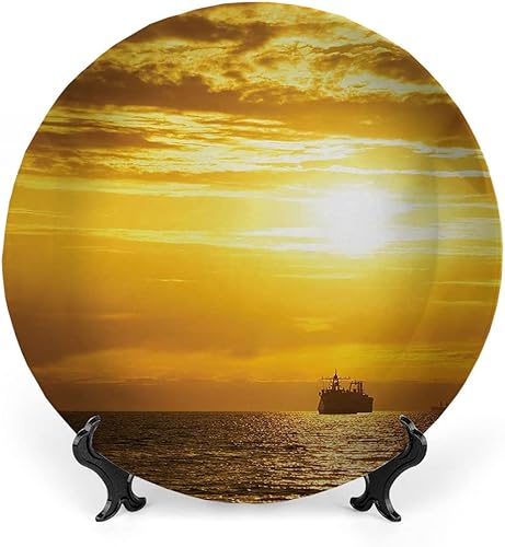 Miniatura 8 de Platos de cerámica, decoración de la naturaleza, placas de cerámica decorativas, floral con girasoles, 6 pulgadas, para comedor, fiestas, bodas,