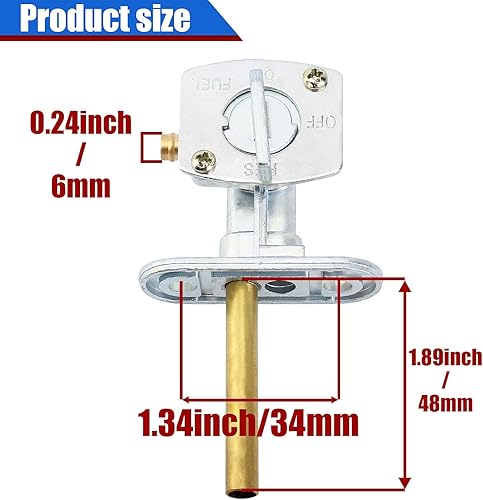 Miniatura 2 de Interruptor de válvula de gasolina compatible con Yamaha 15A-24500-00-00 21V-24500-10-00 23F-24500-11-00 2GU-24500-01-00 2HR 2KF 3FY 3JN 3RW 4WM