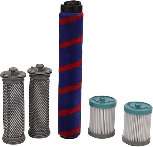 Fdit Kit de filtro de vacío, rollo de cepillo de repuesto para ECOVACS TEK, A10, A11, EA10,