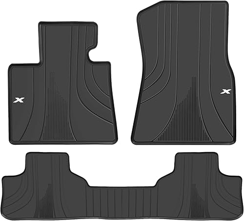 Matericuo Auto-Fußmatten, passgenau für BMW X6 (G06) 2020–2024, Schwarz-Weiß, Gu