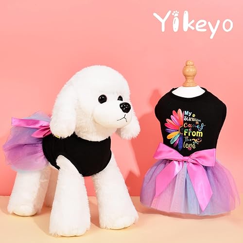 Miniatura 4 de Vestido para perro con patrón de conejo de tul, XS, rosa, ropa para perros pequeños, ropa para gatos, ropa para cachorros, ropa para perros