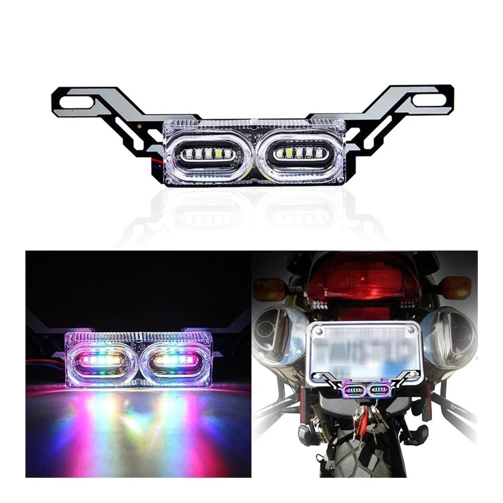 Feu arrière intégré Feu arrière de moto à LED haute luminosité, feu freinage, lampe d'avertissement colorée, accessoires modifiés