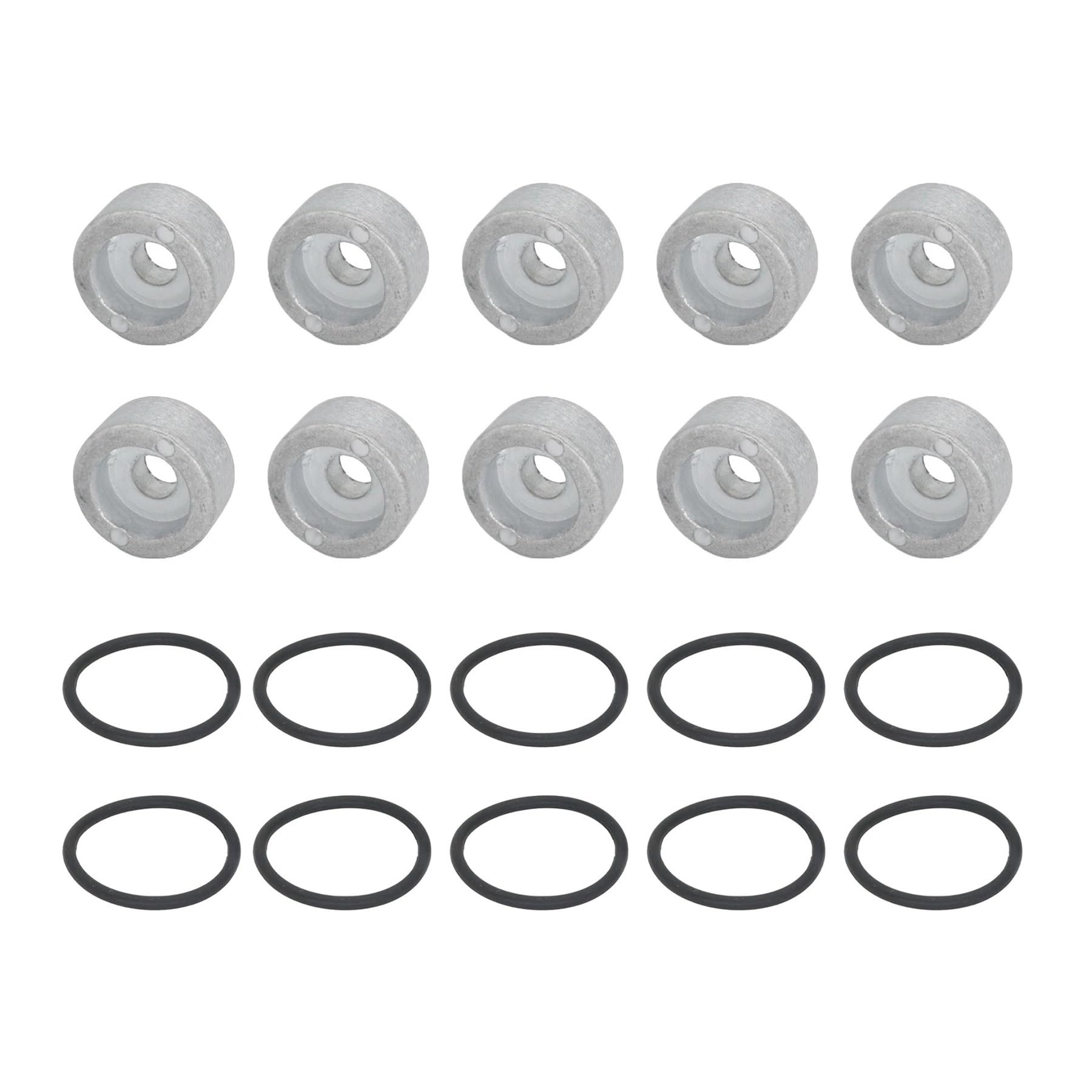Anodo di Zinco da 10 Pezzi 55321-87J00 con O-Ring 09280-22019 per Motore fuoribordo S-zuki Marine 4 Tempi 6-300 HP sostituisce 55321-87J01