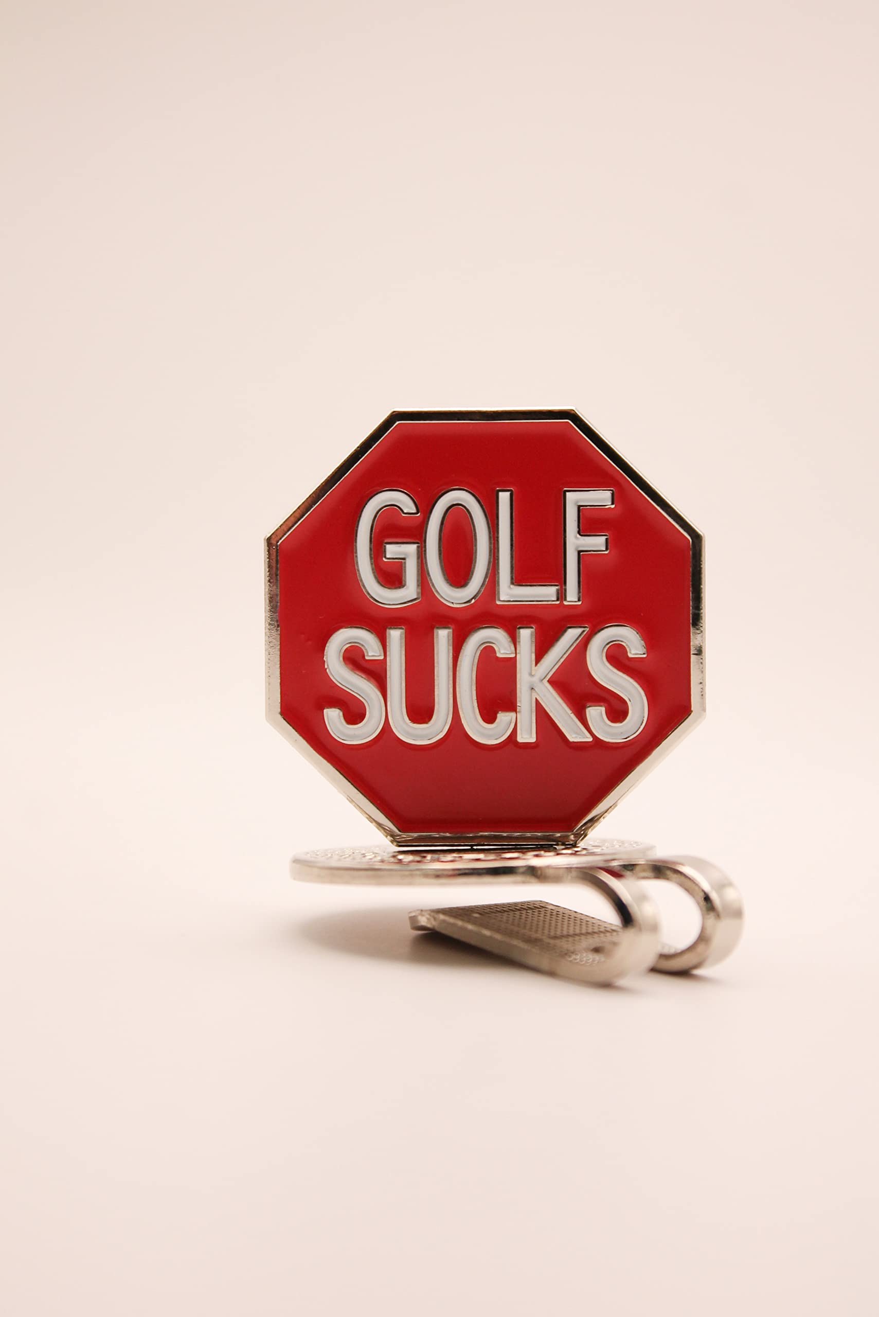 Mulligan Hooligan Golf Ball Marker + Magnetic Hat Clip, Funny and Unique Golf Gift, Premium Quality, The Perfect for Your Favorite Golfer, Golf Accessories for Any Occasions (Golf Sucks) — image 1