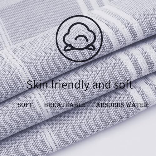 1pcs Large Turkish Cotton Poncho Towel Surf Poncho Changing Robe with Hood and Front Pocket Absorbent Wearable Towel Hooded Beach Towel for Adult Man Women Surf Beach Pool and Swim (Grey, M)4