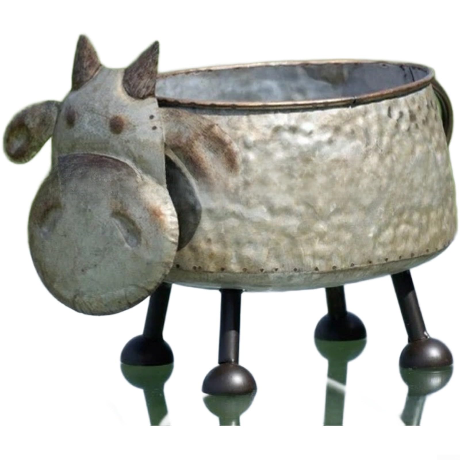 Pot d'animal argenté pour sublimer votre terrasse et votre cour