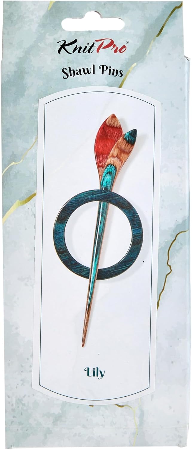 KnitPro Flora Shawl Stick with Brooch- Lily