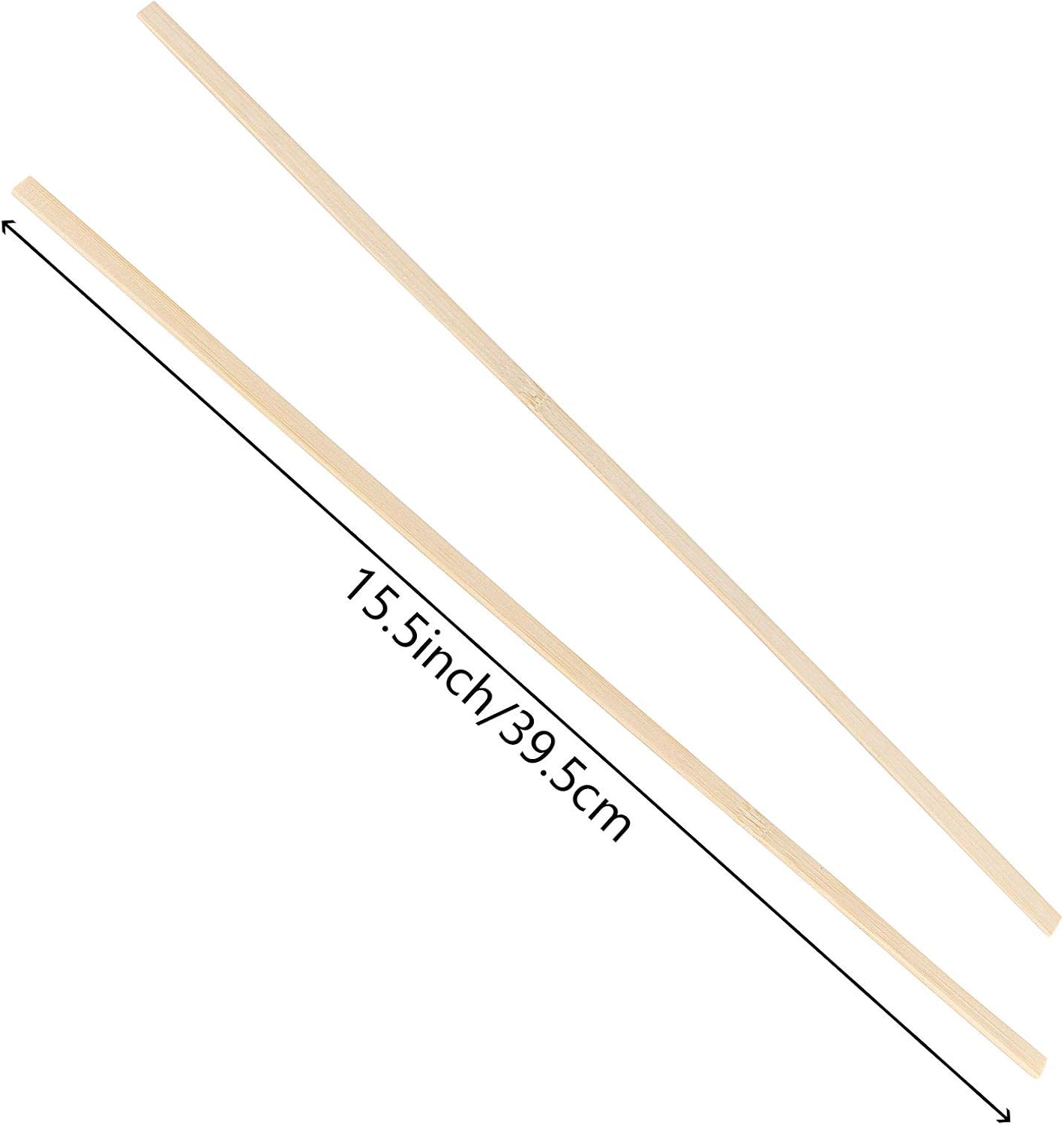 500 Pieces 15.7 Inch Natural Bamboo Sticks, Extra Long Wood Craft Sticks Bamboo Strips Bulk for Craft DIY Projects Miniature Building, 3/8 Inch Wide