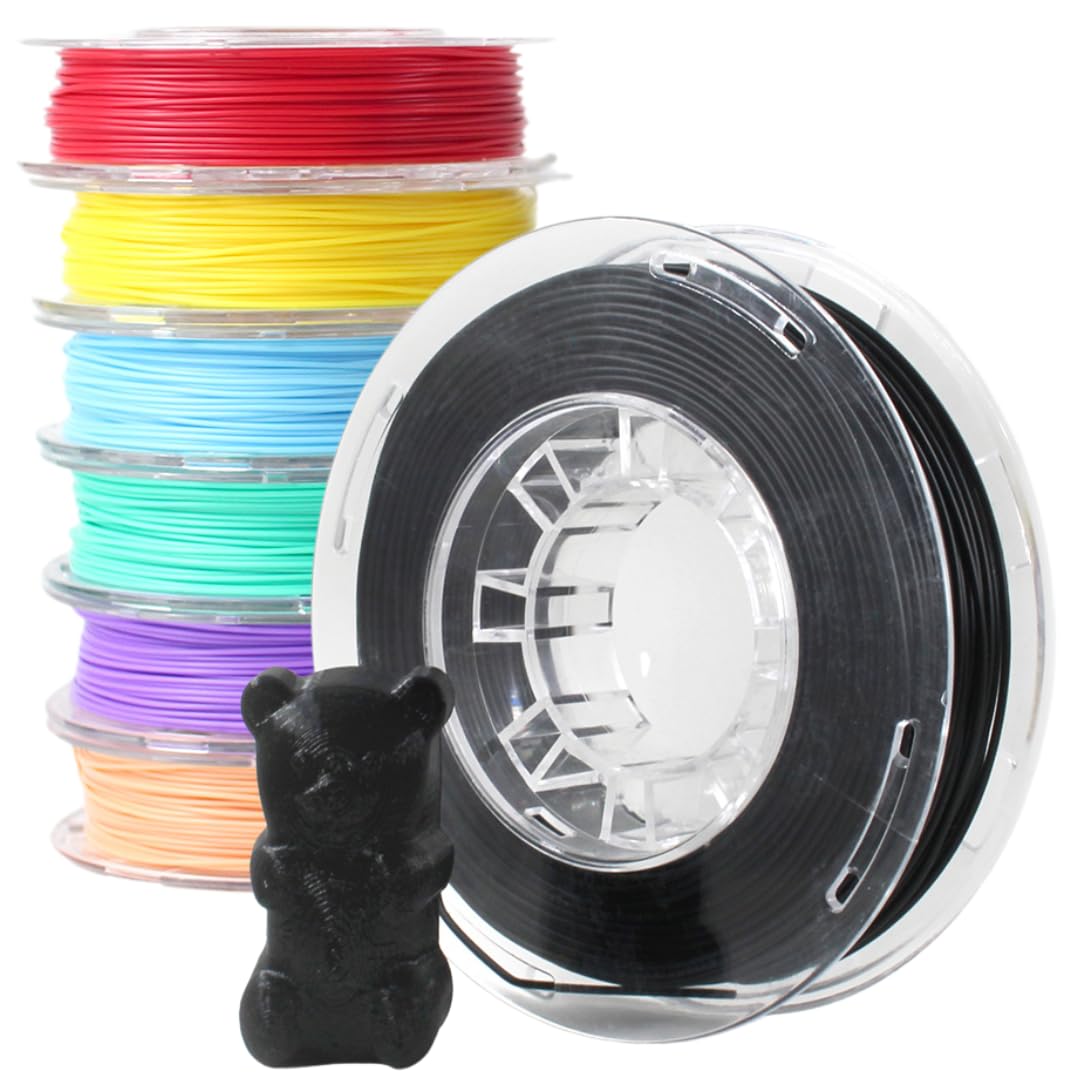 Toybox Deluxe Filament Bundle – 7 Rollen biologisch abbaubares PLA-Filament (Drucker-Nahrung) – Je 250g – Bunte Farben für kreativen 3D-Druck – Kompatibel mit Toybox 3D-Druckern