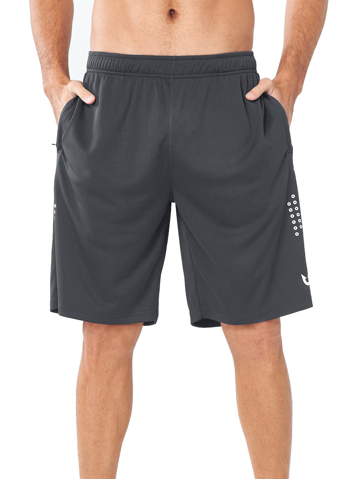 NORTHYARD Męskie spodenki sportowe do koszykówki 12,7 cm/17,8 cm/25,4 cm trening siłownia szybkoschnące szorty lekkie siatkowe spodenki do biegania tenis