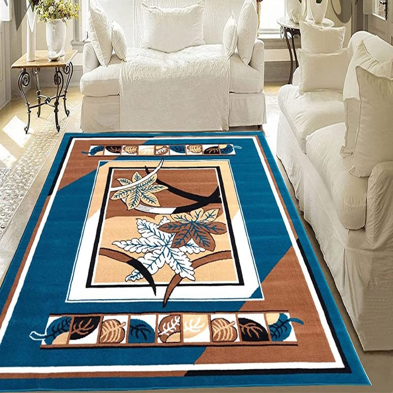 Image of Home Decore Acrylic Carpet for Your Living Room & Drawing Room Aywhere in Your Home (180X240 Blue Colour)- 6x8 Feet