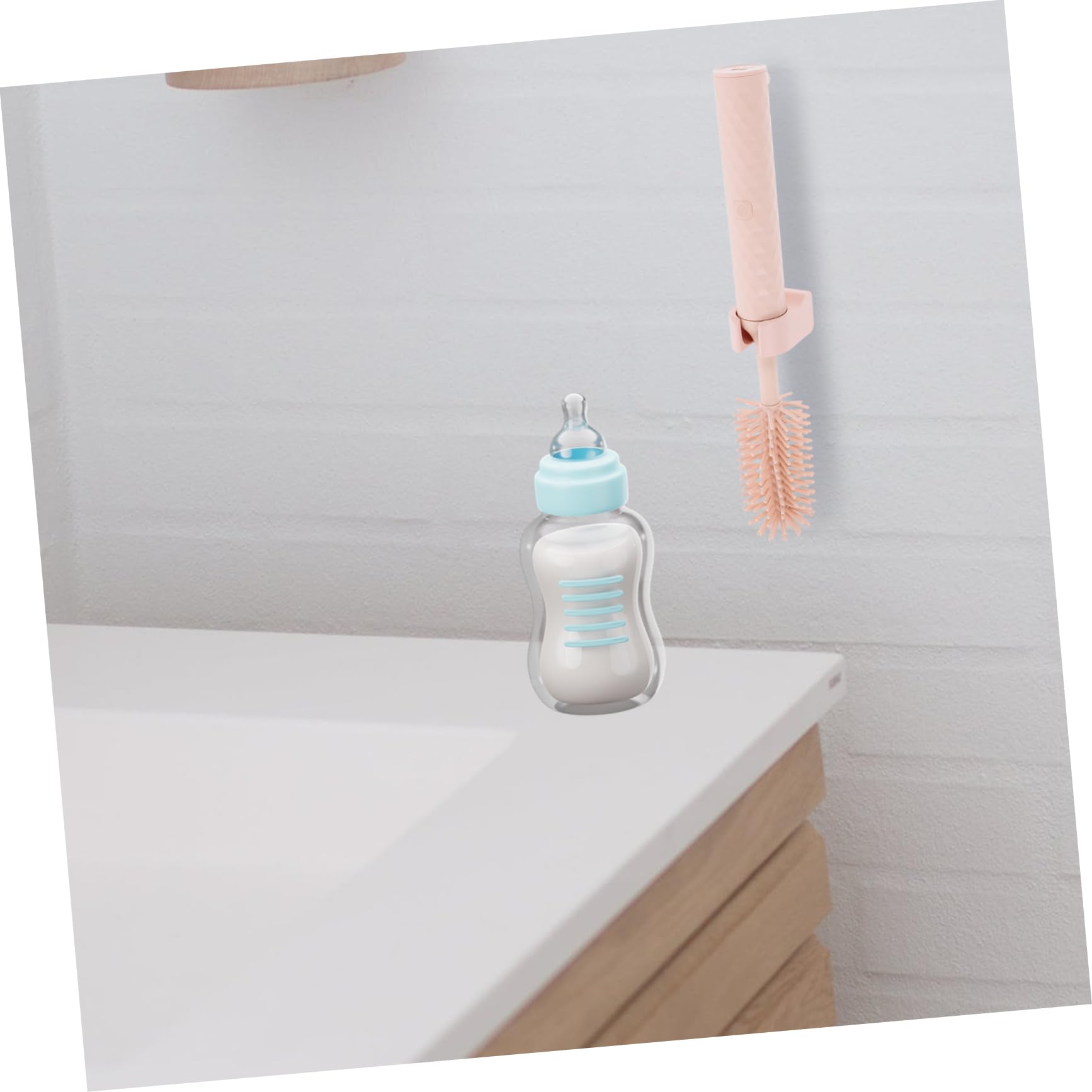 SOLUSTRE Spazzola Elettrica in Silicone Ad Alta Efficienza Per Biberon Spazzole Flessibili Per Biberon Per Una Pulizia Rapida E Sicura