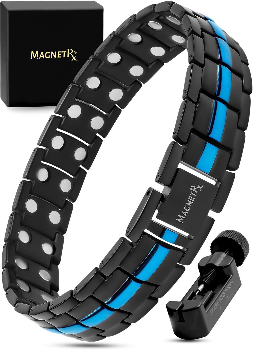 Magnetrx Black Magnetic Bracelet MagnetRX® Ultra Strength Magnetic
