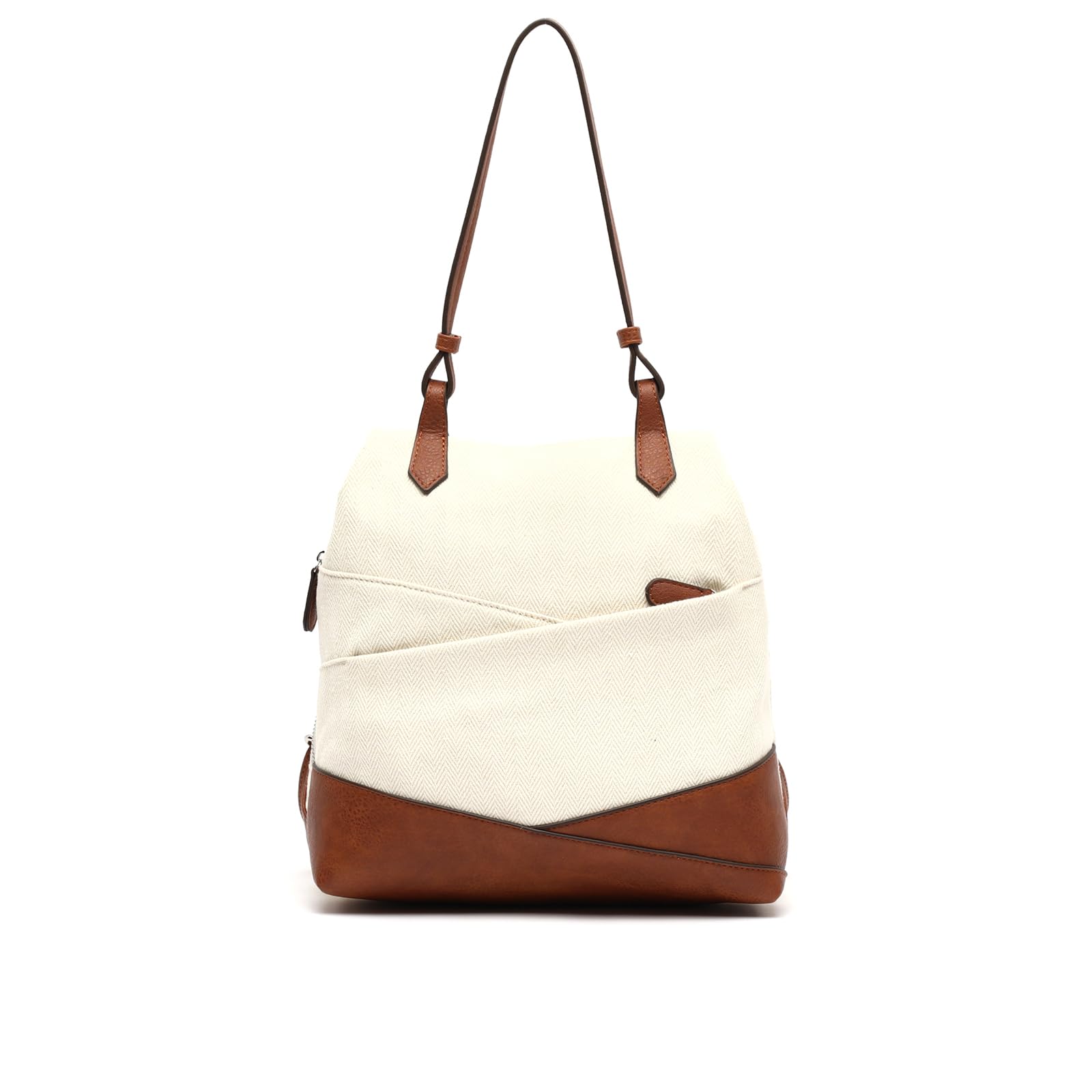 MISAKO Nia mochila antirrobo de tela Mujer - Nia Natural 30x28x11cm