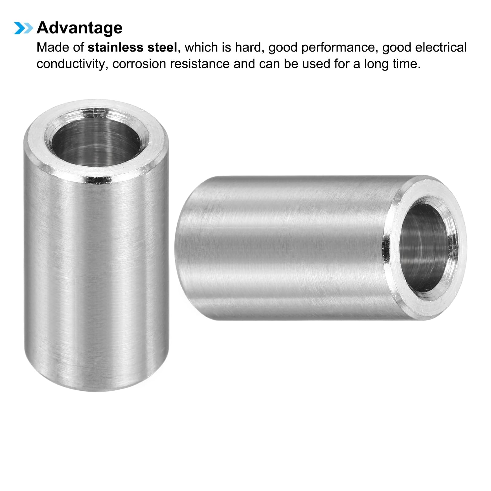 PATIKIL M6 Stainless Steel Spacers, 12Pcs Metal Spacer 6mm ID x 10mm OD x 18mm L Screw Standoff for 1/4" or M6 Screw - Image 4