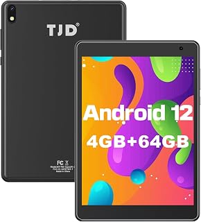 7.5 Inch Android Tablet, Android 12, 2+2GB RAM,64GB ROM, 2MP+8MP Dual Camera,1440 X 1080 IPS Touch Screen,4000mAh,2.4G/5G Wi-Fi, Bluetooth, Google GMS Tablet PC (Black)
