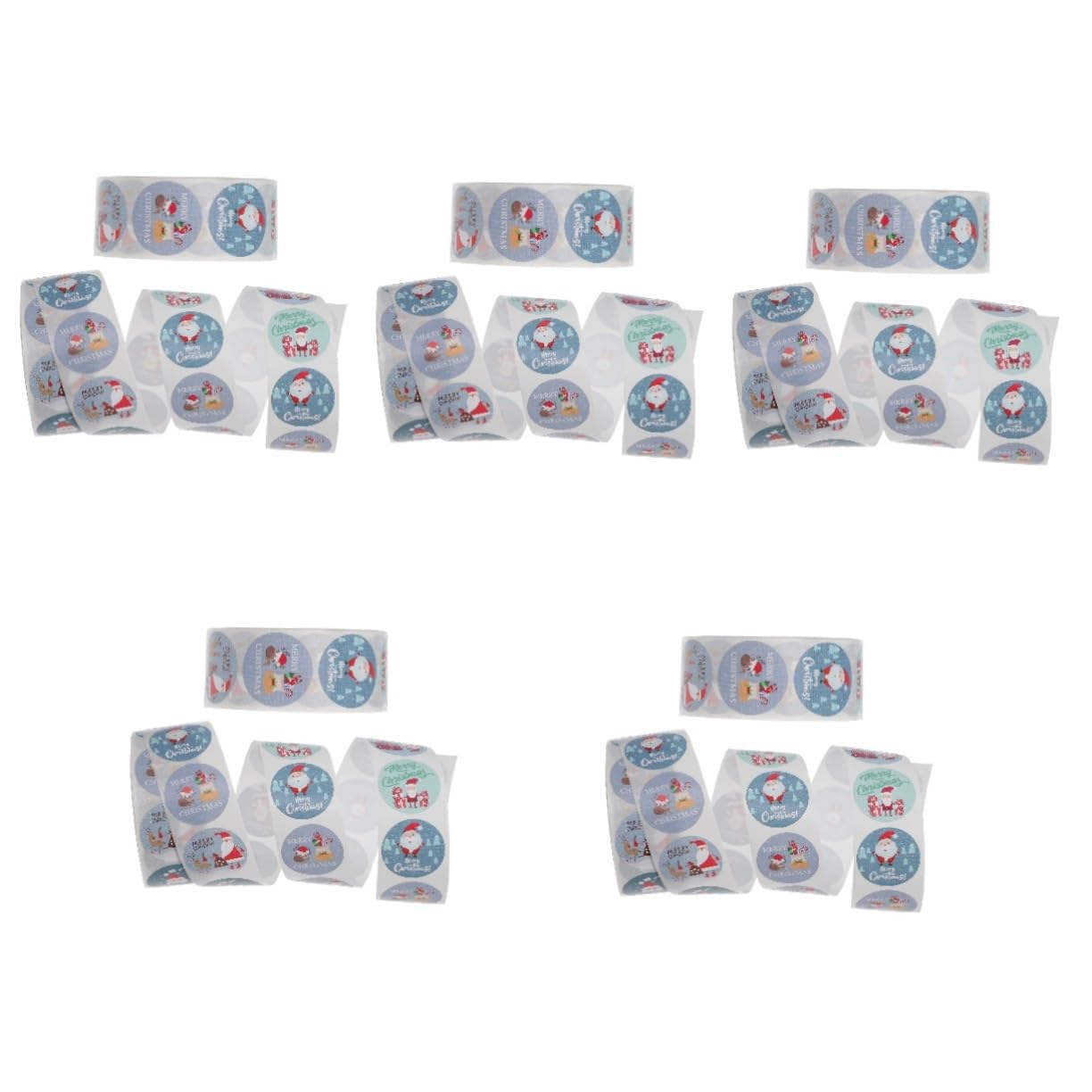 10rotoli Adesivi Natalizi Decorativi Di Stickers Con Motivi Festivi Per Pacchetti Biglietti e Buste Perfetti Per Natale e Fai Da Te